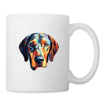 Amerikanischer Leopardenhund Hunderasse Aquarellglas - Tasse - Weiß - Rechts