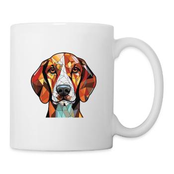 Ariege Pointer Hund Rasse Aquarell Illustration - Tasse - Weiß - Rechts