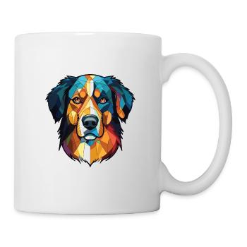 Illustration aquarelle de race de chien de berger basque - Mug blanc - blanc - Droite
