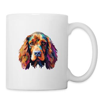 American Cocker Spaniel chien race aquarelle verre - Mug blanc - blanc - Droite