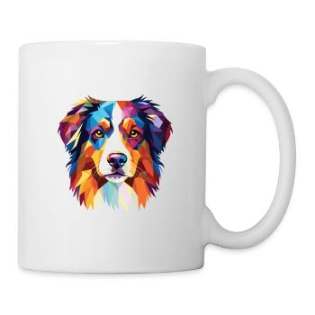 Berger australien chien race aquarelle colorée - Mug blanc - blanc - Droite