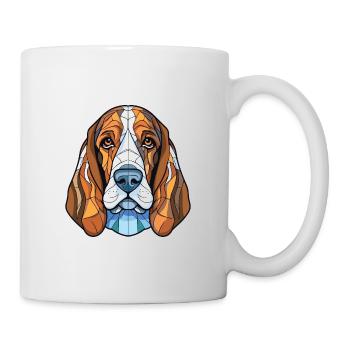 Basset Bleu De Gascogne Dog Breed Watercolor Glass - Mug - white - Right