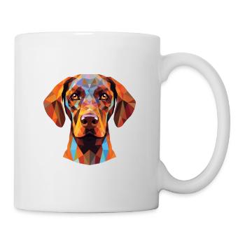 Chien d’arrêt belge à poil court race aquarelle - Mug blanc - blanc - Droite
