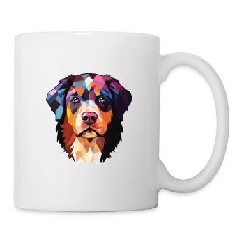 Bernese Mountain Dog Breed Watercolor Illustration - Mug - white - Right