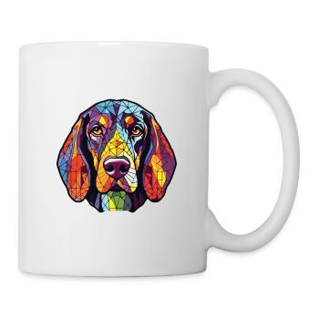Bluetick Coonhound Dog Breed Colorful Watercolor - Mug - white - Right
