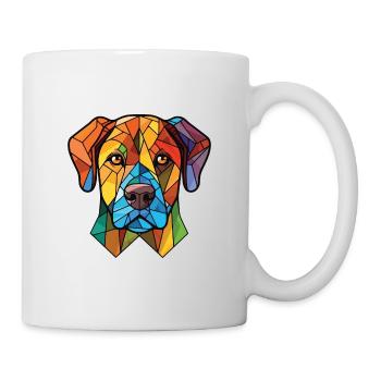 Broholmer Hunderasse Aquarell Glas Illustration - Tasse - Weiß - Rechts