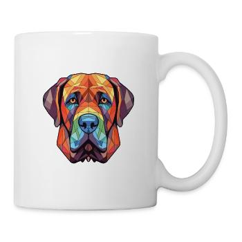 Belgische Doggen-Hunderasse Aquarell-Illustration - Tasse - Weiß - Rechts