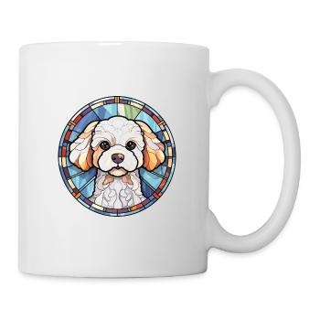 Bichon frisé race de chien Illustration à l’aquarelle - Mug blanc - blanc - Droite