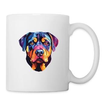 Rottweiler chien race aquarelle verre Illustration - Mug blanc - blanc - Droite