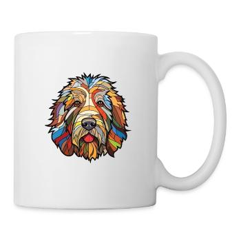 Bergamasco Schäferhund Rasse buntes Aquarell - Tasse - Weiß - Rechts