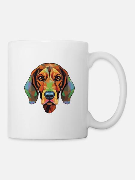 Schwarzwälder Hund Rasse Buntes Aquarell - Tasse - Weiß