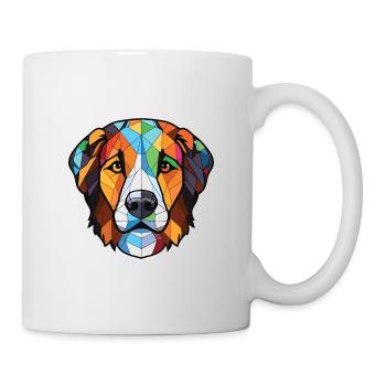 Karpaten-Schäferhund-Rasse buntes Aquarell - Tasse - Weiß - Rechts