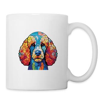 Caniche chien race coloré aquarelle Illustration - Mug blanc - blanc - Droite