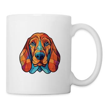 Bloodhound chien race aquarelle verre Illustration - Mug blanc - blanc - Droite