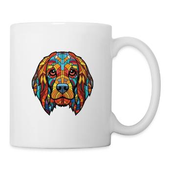 Brikett Griffon Vendeen Hunderasse Aquarellglas - Tasse - Weiß - Rechts