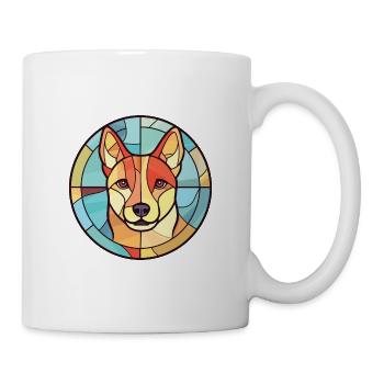 Carolina Dog Breed aquarelle Illustration sur verre - Mug blanc - blanc - Droite