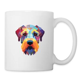 Cesky Terrier Hunderasse Aquarell Illustration - Tasse - Weiß - Rechts