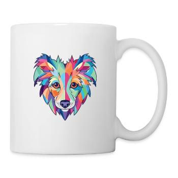 Chinese Crested Dog Breed Watercolor Illustration - Mug - white - Right