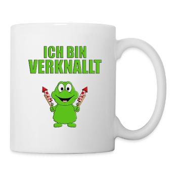 ICH BIN VERKNALLT - KNALLFROSCH - LIEBE - NEUJAHR - Tasse - Weiß - Rechts