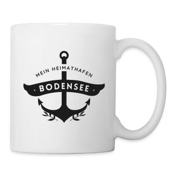 Mein Heimathafen / Anker / Bodensee - Tasse - Weiß - Rechts