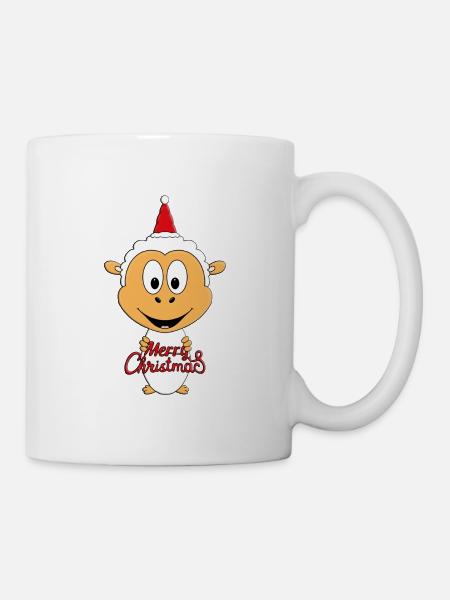 MERRY CHRISTMAS - SCHAF - FROHE WEIHNACHTEN - TIER - Tasse - Weiß