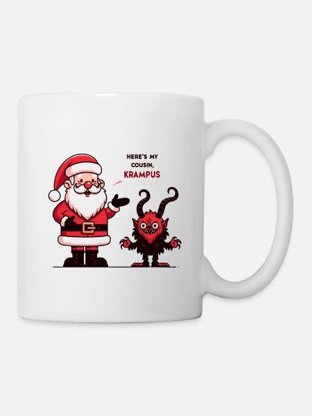 Christmas & Krampus T-Shirt - Mug - white