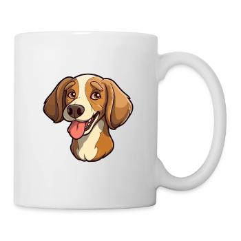 Aidi race de chien dessin animé kawaii illustration - Mug blanc - blanc - Droite