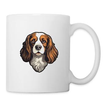 Alpine Spaniel Dog Breed Cartoon Kawaii Illustrati - Mug - white - Right