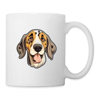 Amerikanischer Leopardenhund Hund Rasse Cartoon Kawaii Il - Tasse - Weiß - Rechts
