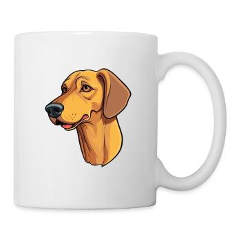Andalusian Hound Dog Breed Cartoon Kawaii Illustra - Mug - white - Right