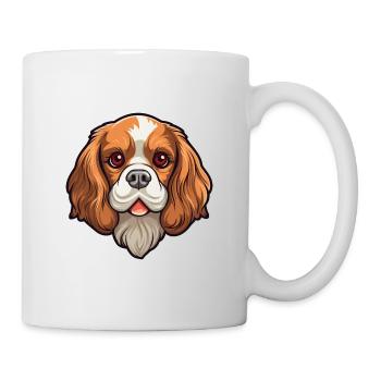Cavalier King Charles Épagneul chien race Cartoon Ka - Mug blanc - blanc - Droite