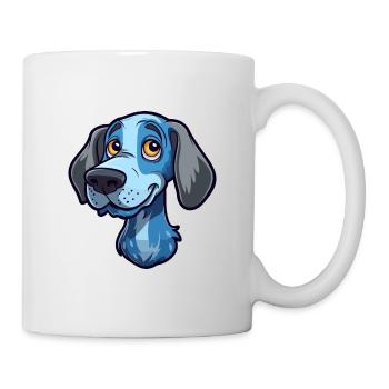 Bleu De Gascogne Race De Chien Cartoon Kawaii Illustra - Mug blanc - blanc - Droite