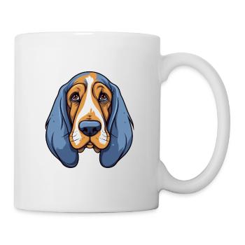 Basset Bleu De Gascogne Dog Breed Cartoon Kawaii I - Mug - white - Right