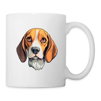 Beagle Harrier Hunderasse Cartoon Kawaii Illustrati - Tasse - Weiß - Rechts
