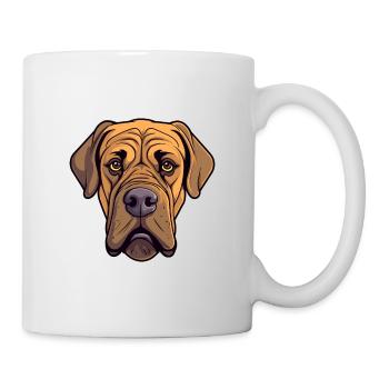 Belgische Dogge Hunderasse Cartoon Kawaii Illustrat - Tasse - Weiß - Rechts