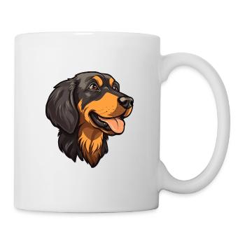Berger De Beauce Dog Breed Cartoon Kawaii Illustra - Mug - white - Right