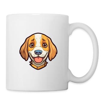 Billy chien race dessin animé Kawaii Illustration - Mug blanc - blanc - Droite