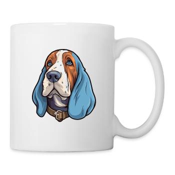 Bleu Gascogne Basset Chien Race Cartoon Kawaii Illus - Mug blanc - blanc - Droite
