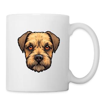 Border Terrier Race de chien Cartoon Kawaii Illustrati - Mug blanc - blanc - Droite