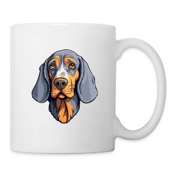 Bluetick Coonhound Hunderasse Cartoon Kawaii Illust - Tasse - Weiß - Rechts