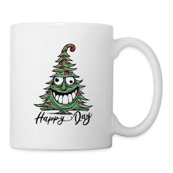 Funny Crazy Christmas Tree Christmas - Mug - white - Right