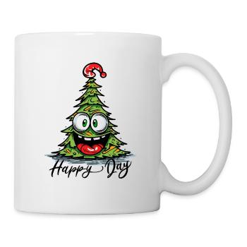 Funny Crazy Christmas Tree Christmas - Mug - white - Right