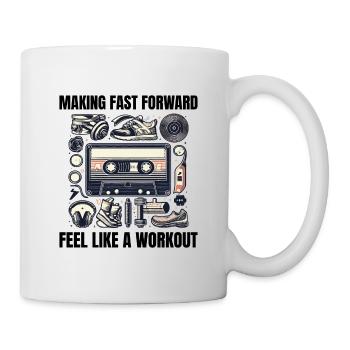 Retro 80er Jahre Workout-Kassette - Tasse - Weiß - Rechts