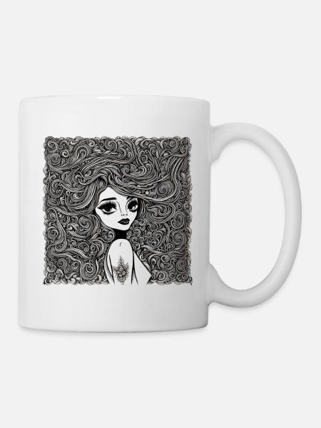 Frisur #1 - Tasse - Weiß