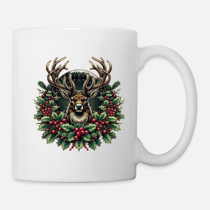 Merry Christmas: Stylish Reindeer - Mug - white