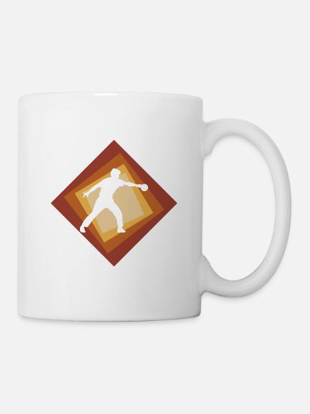 Tennis de table, balle de tennis de table, balle de tennis de table - Mug blanc - blanc