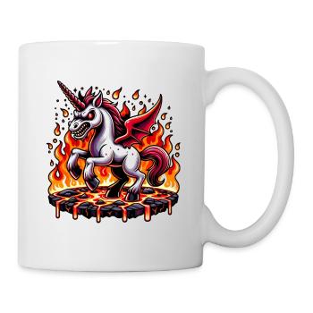Evil Fire Unicorn - Mug - white - Right