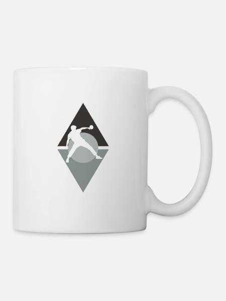 Tennis de table Tennis de table Raquette de tennis de table - Mug blanc - blanc