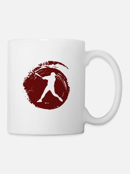 Baseball Baseball Softballschläger - Tasse - Weiß