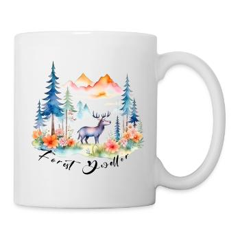 Niedlicher Wald Elch - Tasse - Weiß - Rechts